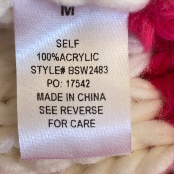 BaeVely Chunky Colorblock Sweater Cropped Y2K Retro Festival Stripes Thick-M - Picture 13 of 15